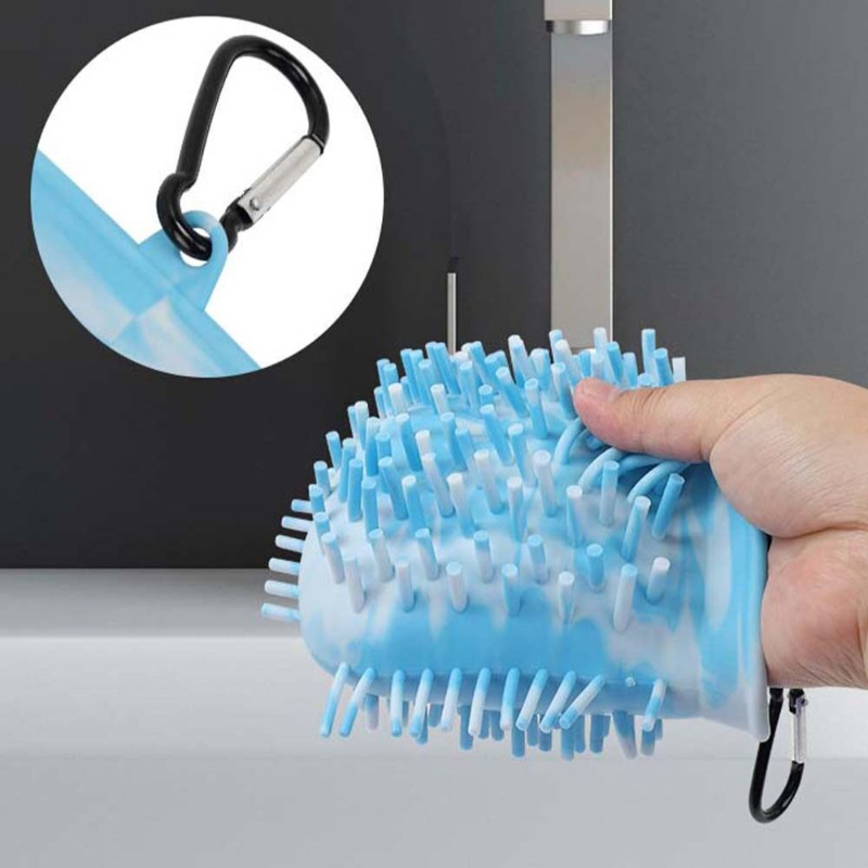 2-in-1 Dog Paw Cleaner Cup – Portable Silicone Paw Washer & Grooming Brush