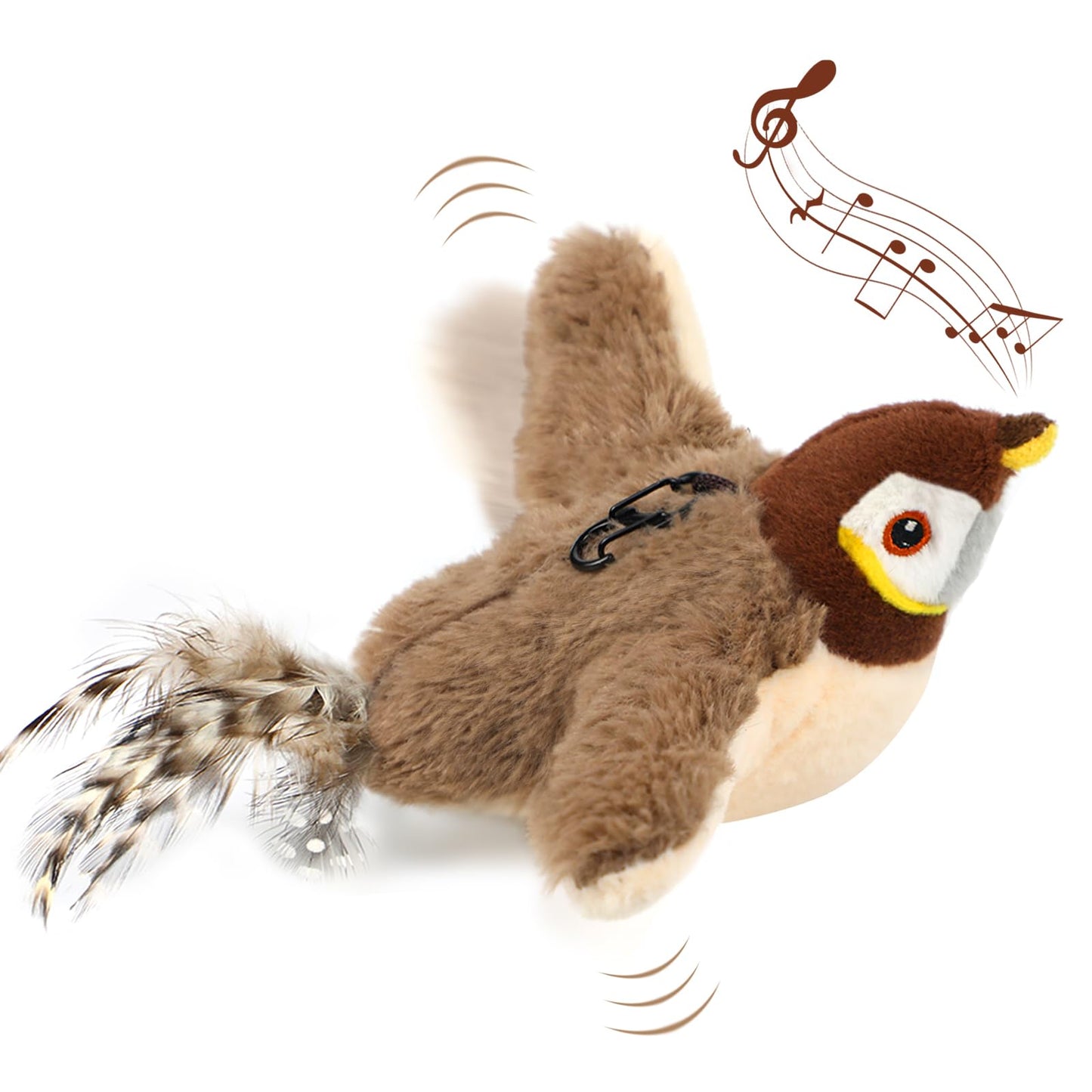 Interactive Flapping Bird Cat Toy – Rechargeable Catnip Plush Chirping Toy for Cats & Kittens