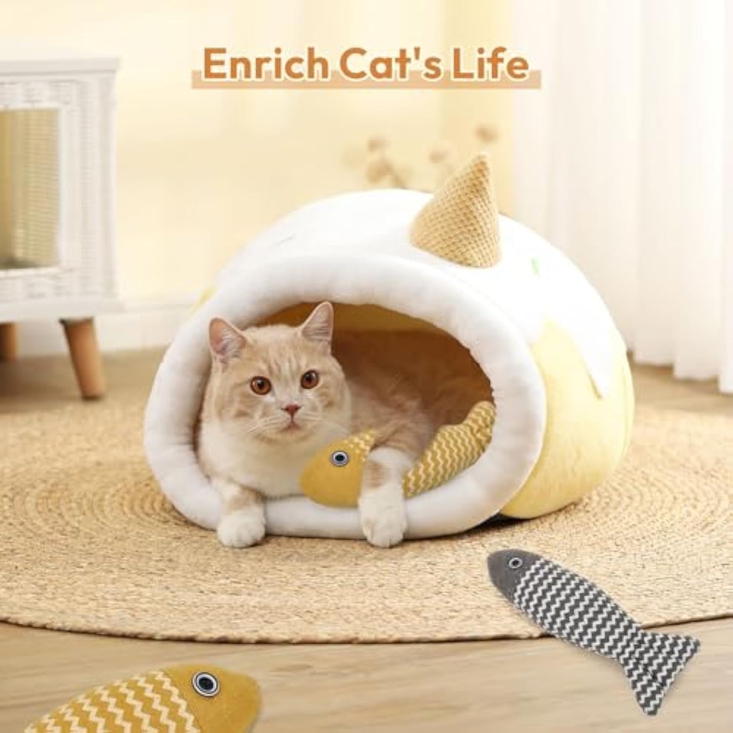 Hemp Cloth Catnip Toy Fish for Cats & Kittens