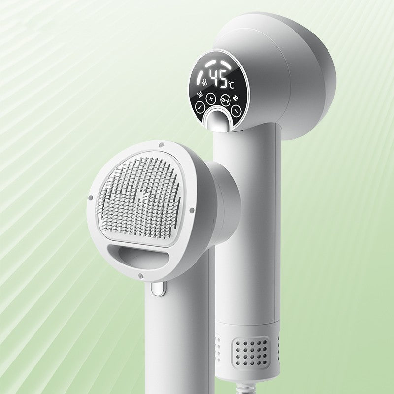 Smart Pet Hair Dryer & Grooming Comb – Low Noise 2-in-1 Dog & Cat Blow Dryer