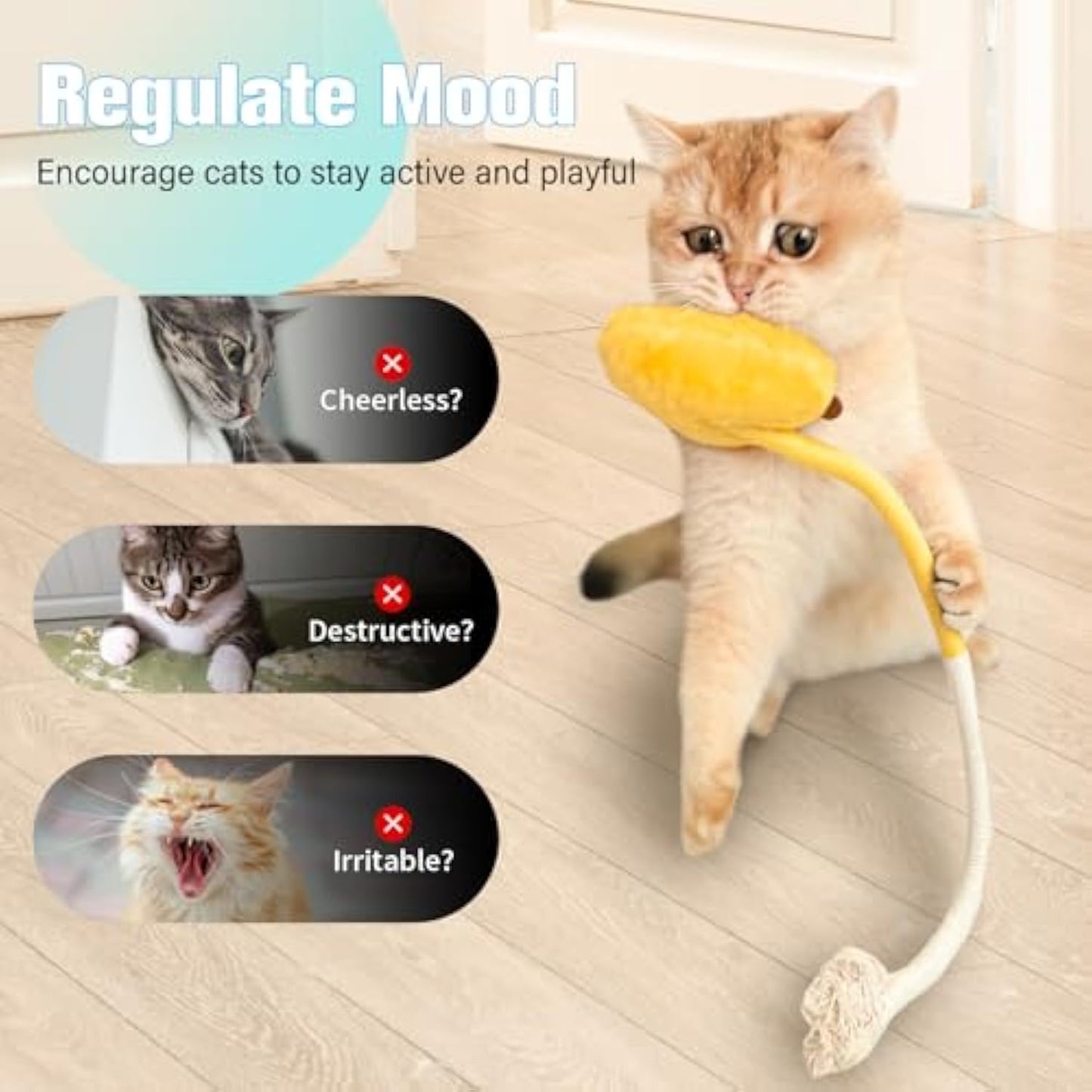 Sisal Rope Cat Chew Toys with Catnip & Silvervine – Dental & Interactive Indoor Cat Toys