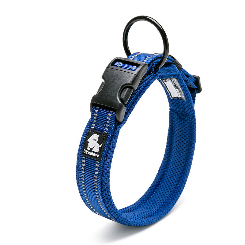 Reflective 3M Soft Padded Dog Collar – Breathable Nylon Safety Collar for Dogs