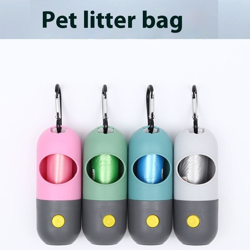 Portable Dog Waste Bag Dispenser – Leak-Proof Poop Bag Holder with Night-Use Design