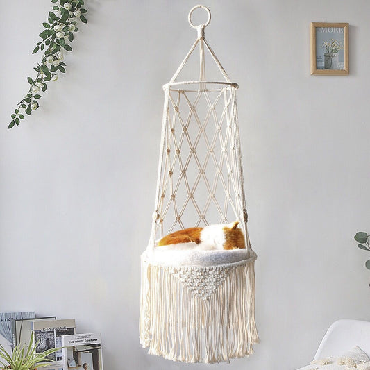 Cat Hammock Hand Woven Hanging Cat Bed