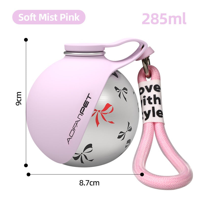 Portable Dog Water Bottle with Waste Bag Dispenser – Travel Drinking Cup for Pets