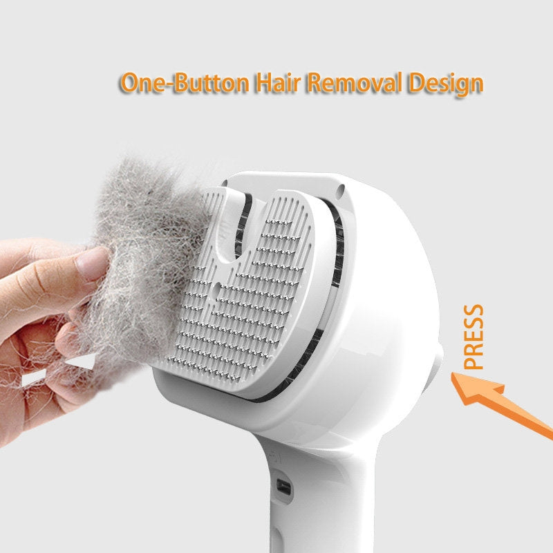 Self-Cleaning Pet Grooming Brush with Mist Spray – Dematting & Deshedding Comb for Dogs & Cats