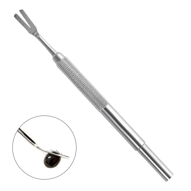 Stainless Steel Tick Removal Tweezers – Precision Pet Grooming Tool for Dogs & Cats