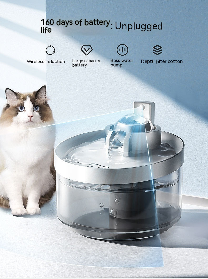 Wireless Cat Water Fountain – Automatic Induction Pet Drinking Dispenser