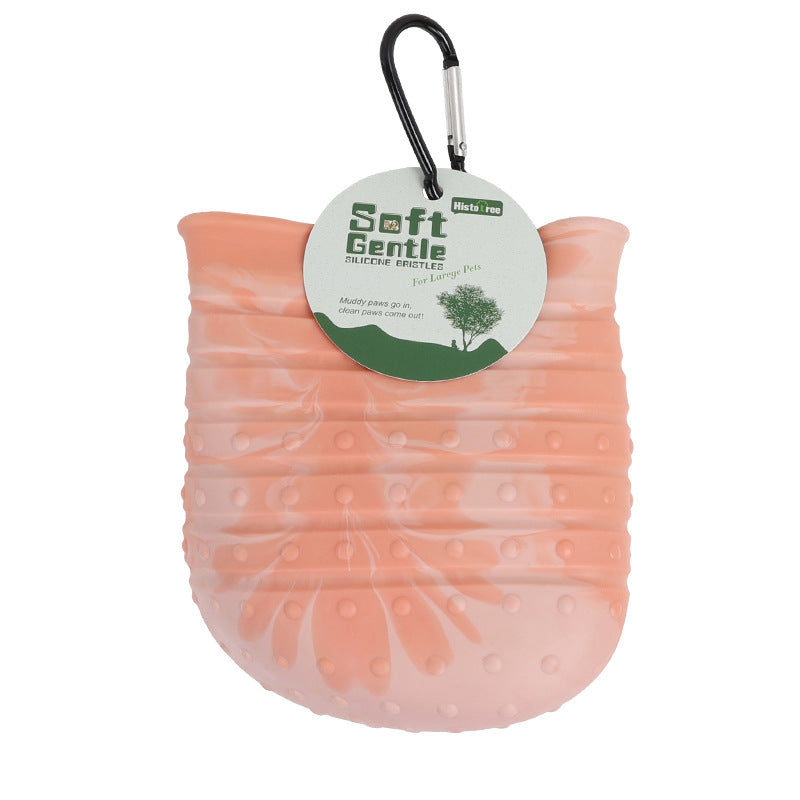 2-in-1 Dog Paw Cleaner Cup – Portable Silicone Paw Washer & Grooming Brush