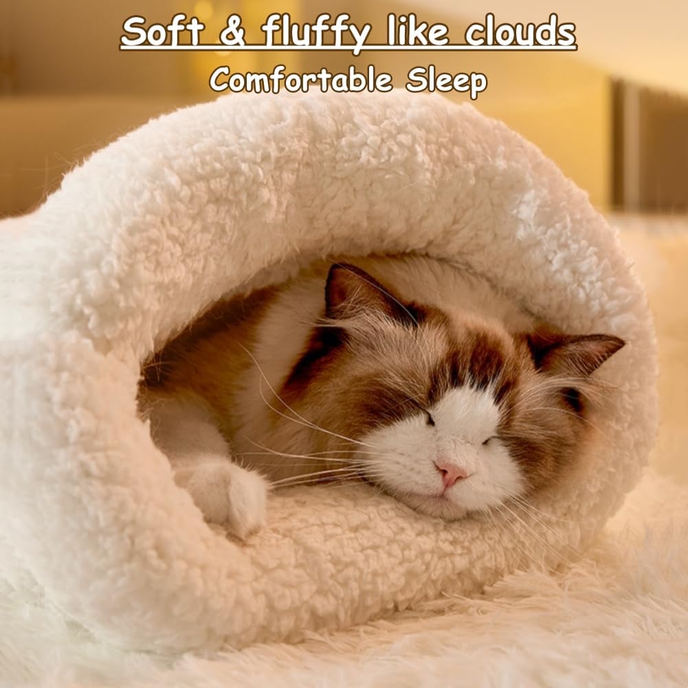 Cozy Cat Tunnel Bed – Soft Plush Sleeping Bag for Cats & Kittens