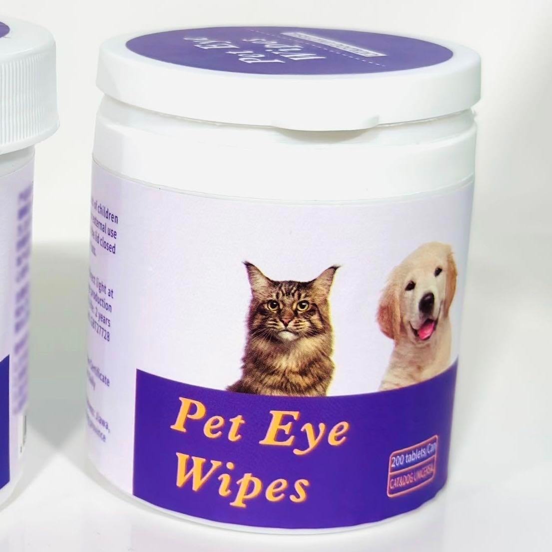 3-in-1 Pet Finger Wipes for Dogs & Cats – Dental, Eye & Ear Cleaning Care (50 Pack)
