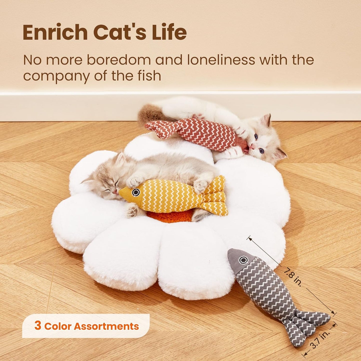 Hemp Cloth Catnip Toy Fish for Cats & Kittens