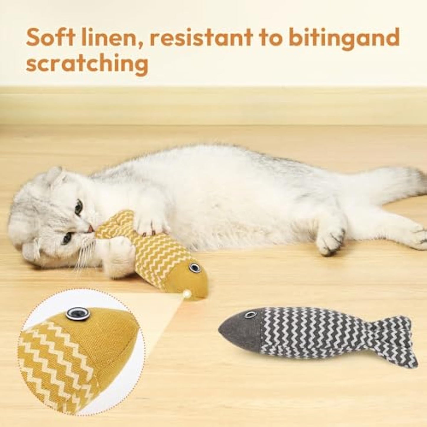 Hemp Cloth Catnip Toy Fish for Cats & Kittens