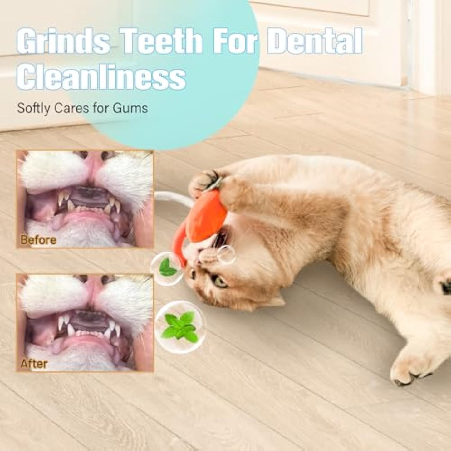 Sisal Rope Cat Chew Toys with Catnip & Silvervine – Dental & Interactive Indoor Cat Toys