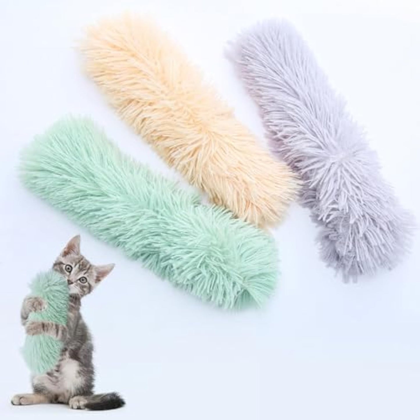 Interactive Cat Pillow with Crinkle Sound & Catnip.