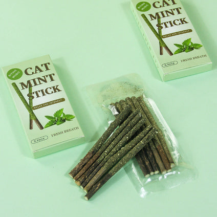 Natural Cat Mint or Gall Fruit Chew Stick For Cats & Kittens