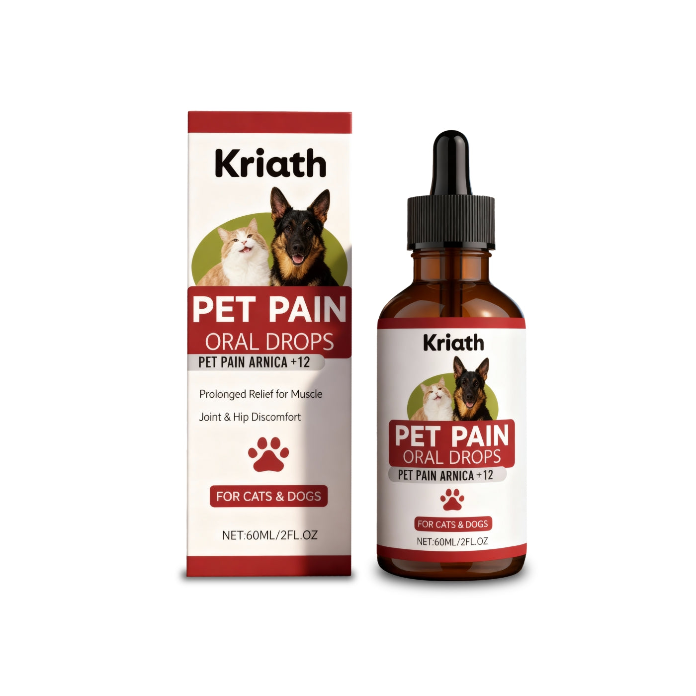 Kriath Comfort Support Oral Drops for Pets – Daily Wellness Formula