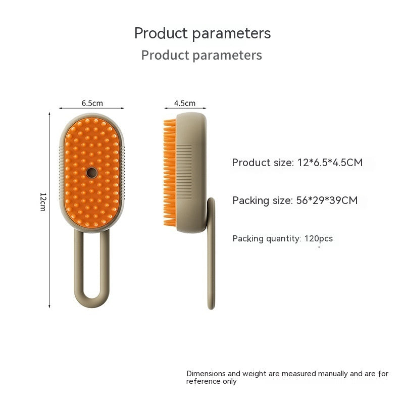 3-in-1 Steam Pet Grooming Brush – Electric Spray Deshedding & Massage Comb for Dogs & Cats