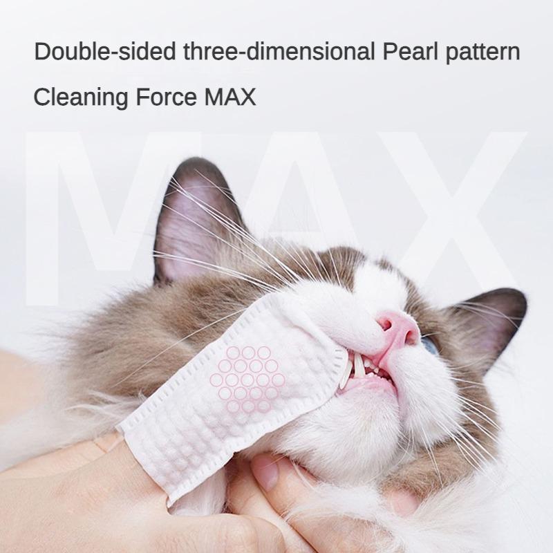 3-in-1 Pet Finger Wipes for Dogs & Cats – Dental, Eye & Ear Cleaning Care (50 Pack)