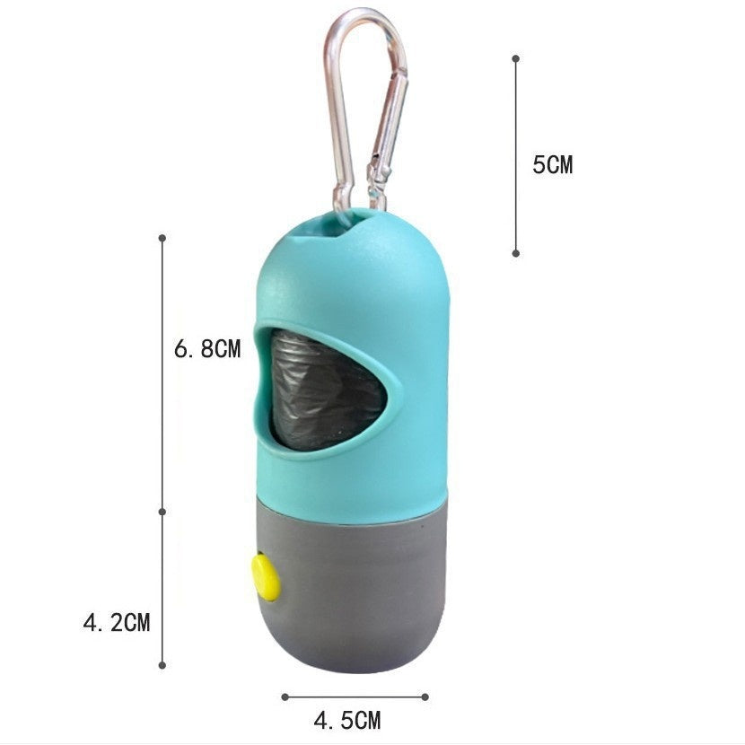 Portable Dog Waste Bag Dispenser – Leak-Proof Poop Bag Holder with Night-Use Design