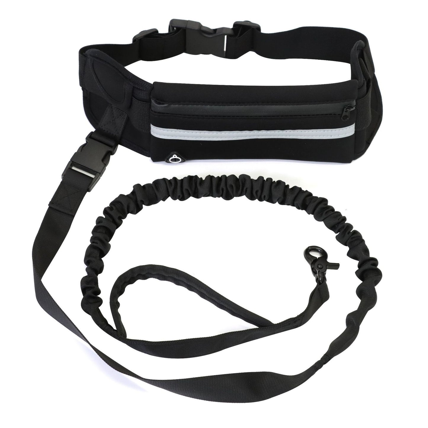 Bungee Hands-Free Dog Lead with Waist Belt & Storage Pouch – Running & Walking Leash