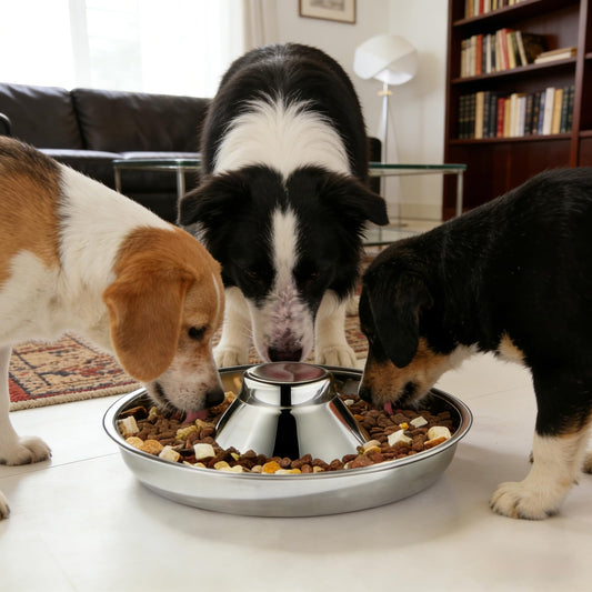 Stainless Steel Puppy Weaning Bowls & Multi-Pet Feeding Dishes